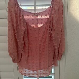 Miami Pink Textured Blouse